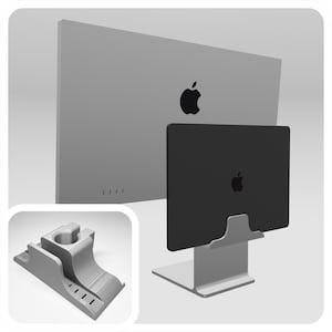 MacBook Halterung für Apple Studio Display | mit Durchlassloch zur Kabelführung