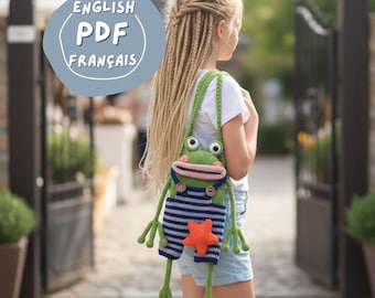Frog Crochet Bag Pattern: Amigurumi Purse PDF (English & Français)
