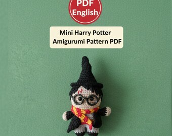 Haakpatroon - pdf tovenaarsjongen amigurumi, patroon mini-fantasiepop
