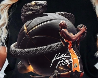 Kobe Bryant inspired PNG, Los Angeles Legend Tribute, Black Mamba Graphic, Halftone Art for Black Shirts [300DPI] Digital Download