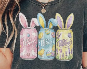 Bunny Easter Soda Can PNG, Retro Cartoon Design (Digital Download)