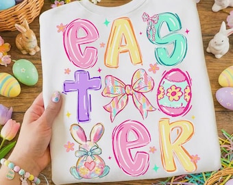 Coquette Easter Cross Bunny Design (Digital Download)