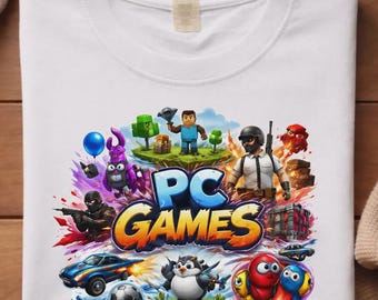 PC Games PNG Bundle, Gamer Shirt Design, Gaming Characters Clipart (Digital Download)
