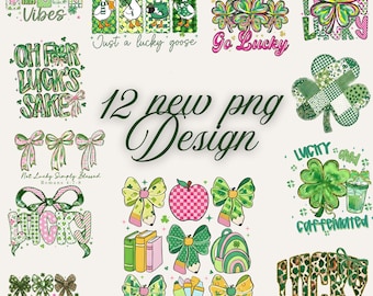 St. Patrick's Day Goose PNG Bundle | Lucky Shamrock Clipart (Digital Download)