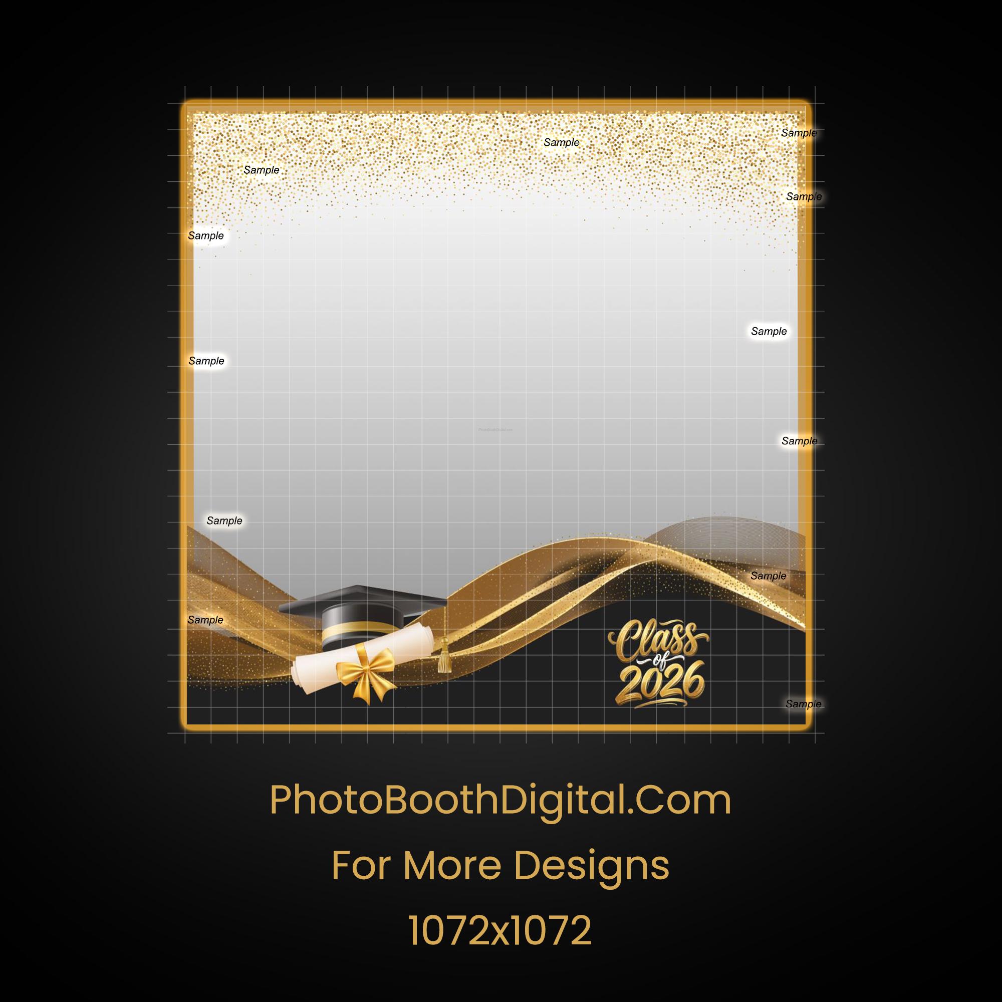 Graduation Class of 2026 360 Overlay Template Photo Booth Video Frame ...