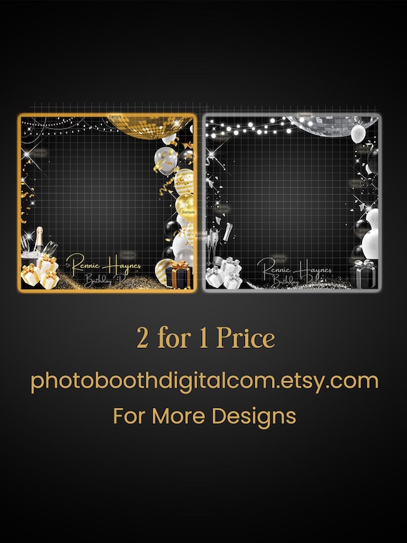 360 Photo Booth Overlay Template: Birthday, Wedding, Party (Digital Download)