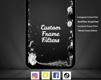 Custom Social Media Frame Filter | Geofilter Snapchat, Instagram Filter, Facebook Filter, TikTok Effect (1080x1920)