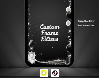 Custom Social Media Frame Filter | Geofilter Snapchat, Instagram Filter, Facebook Filter, TikTok Effect (1080x1920)