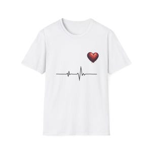 Heartbeat Love T-Shirt, Cute Gift for Medical Professionals, Valentine&#39;s Day Tee, Heartbeat T-Shirt, Loved Ones Gift