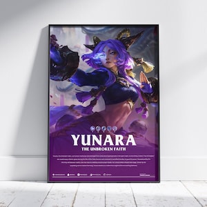 Yunara League of Legends Poster | LoL Poster Print | Gaming Poster | Gamer Room Wall Art | Video Game Decor | Gaming Gift