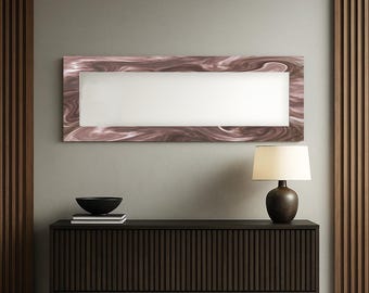 Boho wall mirror,  Luxury rectangle wall mirror, Boho wall mirror, Elegant rectangle mirror with tempered glass, Rectangle mirror,