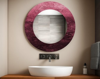 Ronde wandspiegel van gehard glas, modern woondecoratie