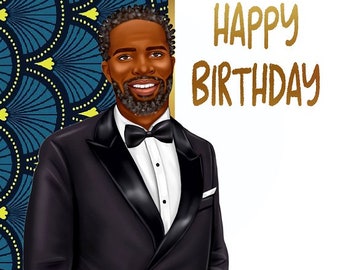Happy birthday african man