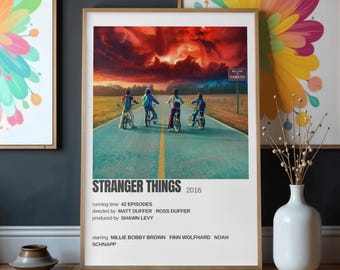 Custom Stranger Things Poster, Custom movie poster, film wall art, Large Poster, custom poster print, Christmas, birthday, valentines gift