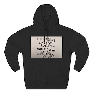CEO Fleece Hoodie: Motivational Entrepreneur Sweatshirt