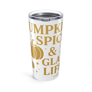 Fall Vibes Stainless Steel Tumbler: Pumpkin Spice Lover Gift