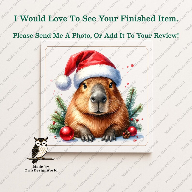 25 Christmas Capybara Clipart PNG Bundle, Cute Holiday Animals With ...