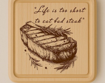 BBQ-steak SVG-bundel, 16 vleesgravureontwerpen, steakcitaten voor snijplanken, BBQ-cadeau, slagerij, grill keukendecor, valentijnskunst