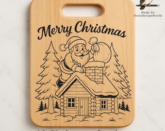 12 Christmas Cutting Board SVG Bundle, Stickers & Sublimation, Rustic Holiday Kitchen, Farmhouse Kitchen Decor, Wood Gifts, Digital Download