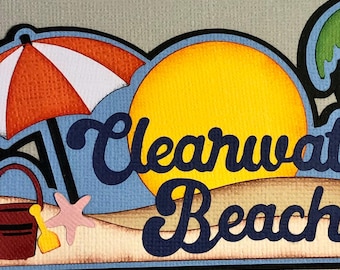Título de álbum de recortes: Vacaciones en el océano en Clearwater Beach, troqueles de papel para patchwork, adornos, papel para álbumes de recortes, ENVÍO GRATIS para PEDIDOS superiores a 35,00