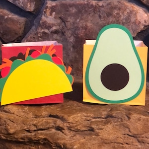 Set of 2 Taco and/or Avocado Centerpiece Balloon Holders Birthday Party Fiesta Taco Bar Cinco De Mayo