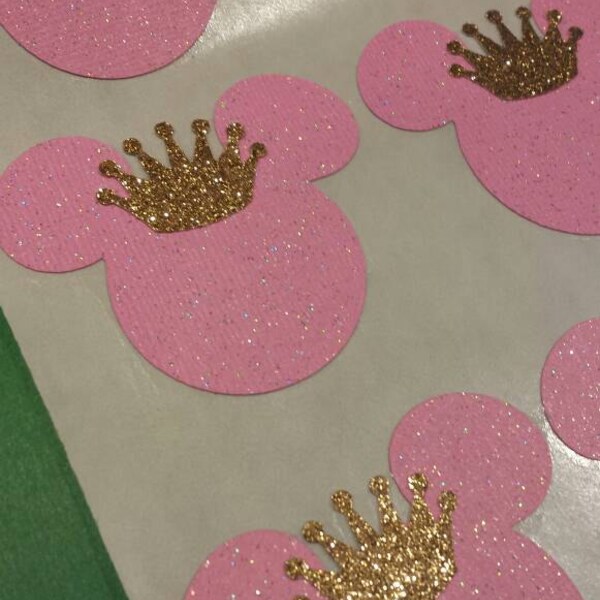 Glitter Mickey Head Stickers Etsy