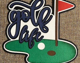 Scrapbook Title Golf Golfing Sports Paper Piecing Die Cuts Embellishments Scrapbooking Paper Supplies FREE SHIP for ORDERS over 35.00