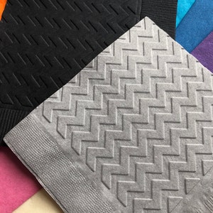CHEVRON Embossed Paper Beverage Cocktail Drink Cake Party Celebration Napkins