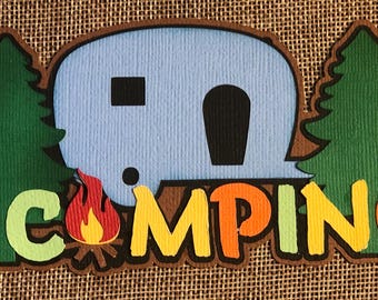 Scrapbook Title Camping Camp Outdoor Paper Piecing Die Cuts Embellishments Scrapbooking Paper Supplies FREE SHIP for ORDERS over 35.00
