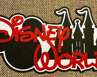 Scrapbook Title Disney World Mickey Mouse Paper Piecing Die Cuts Embellishments Scrapbooking FREE SHIP for ORDERS over 35.00