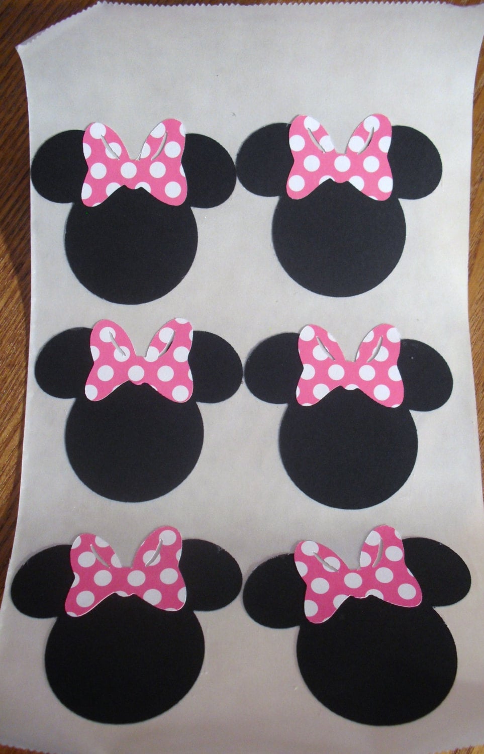 MINNIE MOUSE Heads Cut Outs Stickers Seals SET of 10