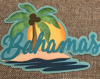 Scrapbook Title Bahamas Vacation Nassau Paper Piecing Die Cuts Embellishments Scrapbooking Paper Supplies FREE SHIP for ORDERS over 35.00