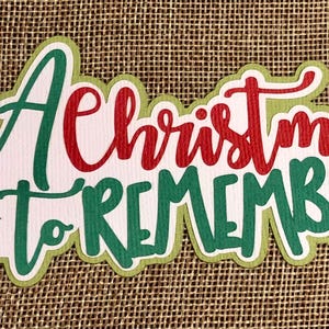 Scrapbook Title Christmas Family Holiday Paper Piecing Die Cuts Embellishments Scrapbooking Paper Supplies FREE SHIP for ORDERS over 35.00
