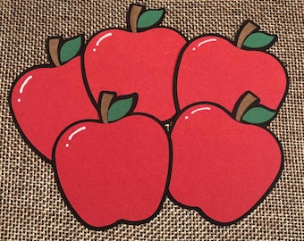 Scrapbook Title Apples Apple Teacher School Fruit Paper Piecing Die Cuts Embellishments Scrapbooking Supplies FREE SHIP ORDERS over 35.00
