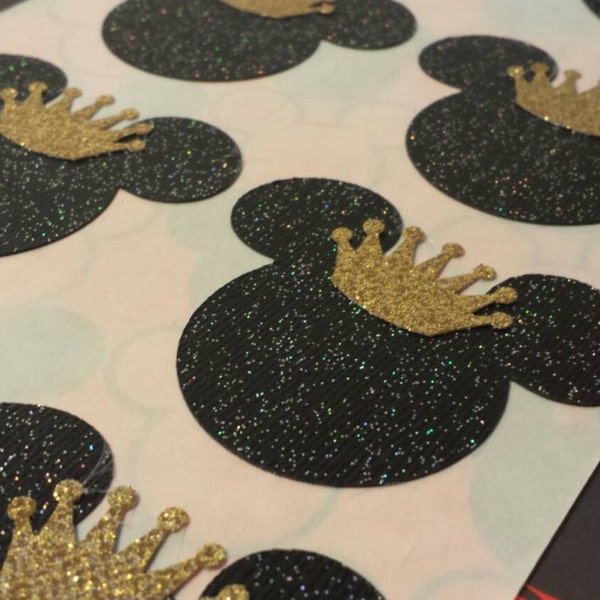 Glitter Mickey Head Stickers Etsy