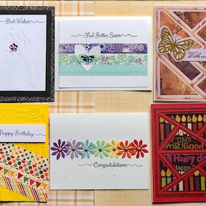 Handmade Greeting Cards Variety Bundle SET of 10 Cards Any Occasion Pack, Birthday Wedding Sympathy Thank You Congratulations Card, Unique