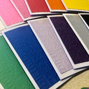 Handmade Embossed Happy Birthday Cards, Embossed A2 with Envelopes Blank Card Notes Sold in Sets of 6, 12, 24, 48