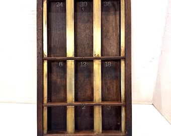 Vintage Letterpress Spaces & Quads Fack Mässingsavdelare Skrivarens typfack Liten