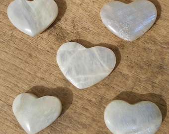 Moonstone Heart Carving— Intuition • Divine Feminine • Emotional Balance (Choose Your piece)