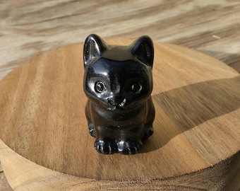 Hello Kitty Obsidian Crystal Figurine - Grounding Stone - Etsy