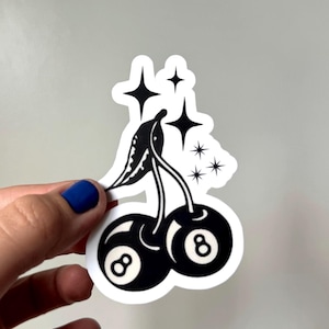 8 Ball Cherries - Matte Vinyl Sticker