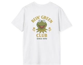 カーミットTシャツ - 考えるカーミットフロッグ - レトロヴィンテージ