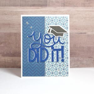 You Did It Graduation Card- Grad Card- Graduation Card- For the Grad- Cards for HIm- Handmade Graduation Card