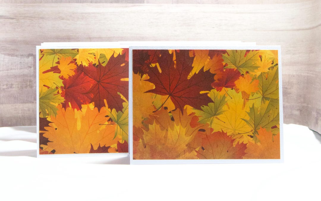 Set of Fall Cards- Fall Cards- Cards for Fall- Fall Stationery Set ...