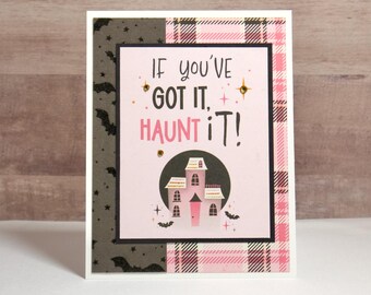 Halloween Card for Teenage Girls Punny Handmade Halloween Greeting Card