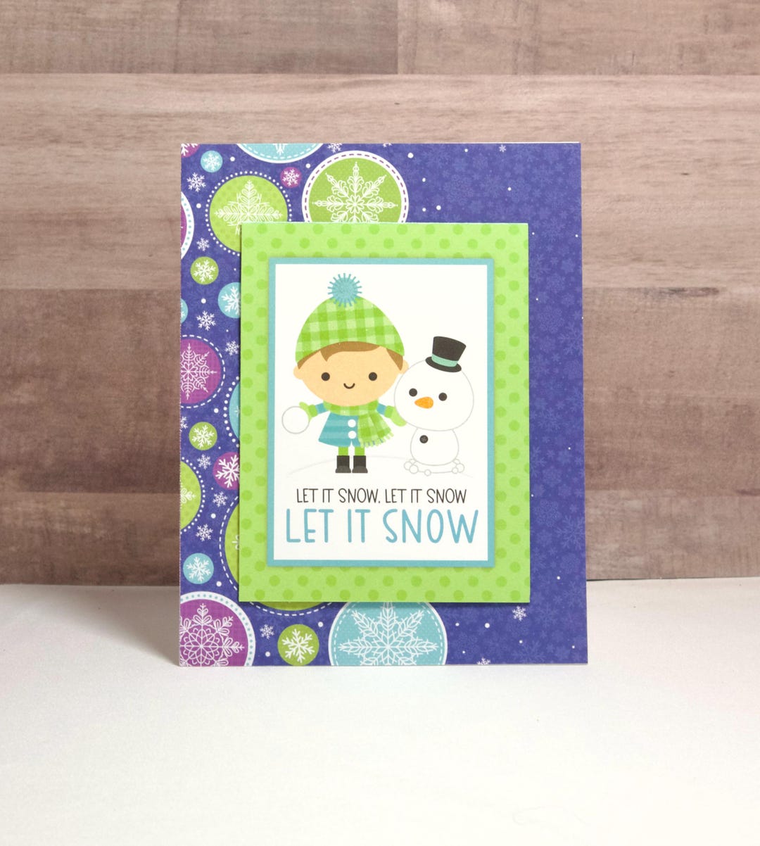 Small Winter Card Winter Card- Cute Winter Cards- Kids Winter Card- Handmade Winter Card ...