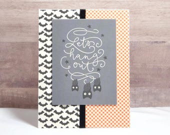 Bats Halloween Card Spooky Greetings for Men Handmade