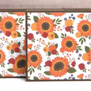 Sunflower Note Cards- Sunflower Cards- Sunflower Stationery- Note Cards- Boxed Set of Cards- Handmade Sunflower Cards
