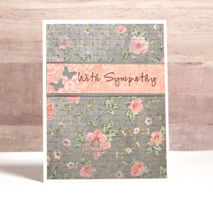 Sympathy Card- With Sympathy Card- Grief Card- Handmade Sympathy Card