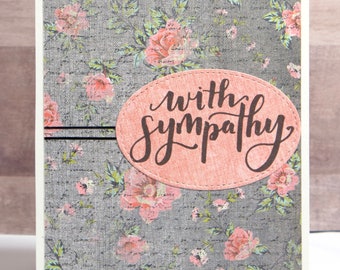 Condolence Card-Sympathy Card- With Sympathy- Grief Card- Handmade Sympathy Card